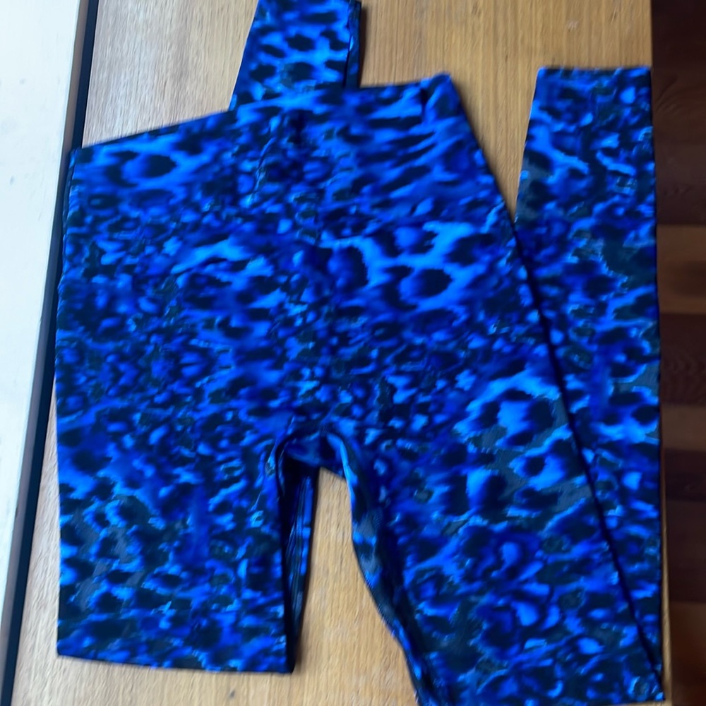 K-DEER cute blue leggings, full length